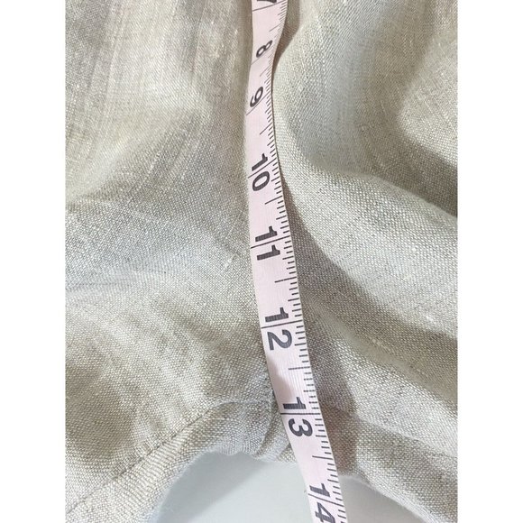 B Hadikusumo M Linen Pull on Pant Wide Leg Beige Elastic Waist Lagenlook - Picture 7 of 9